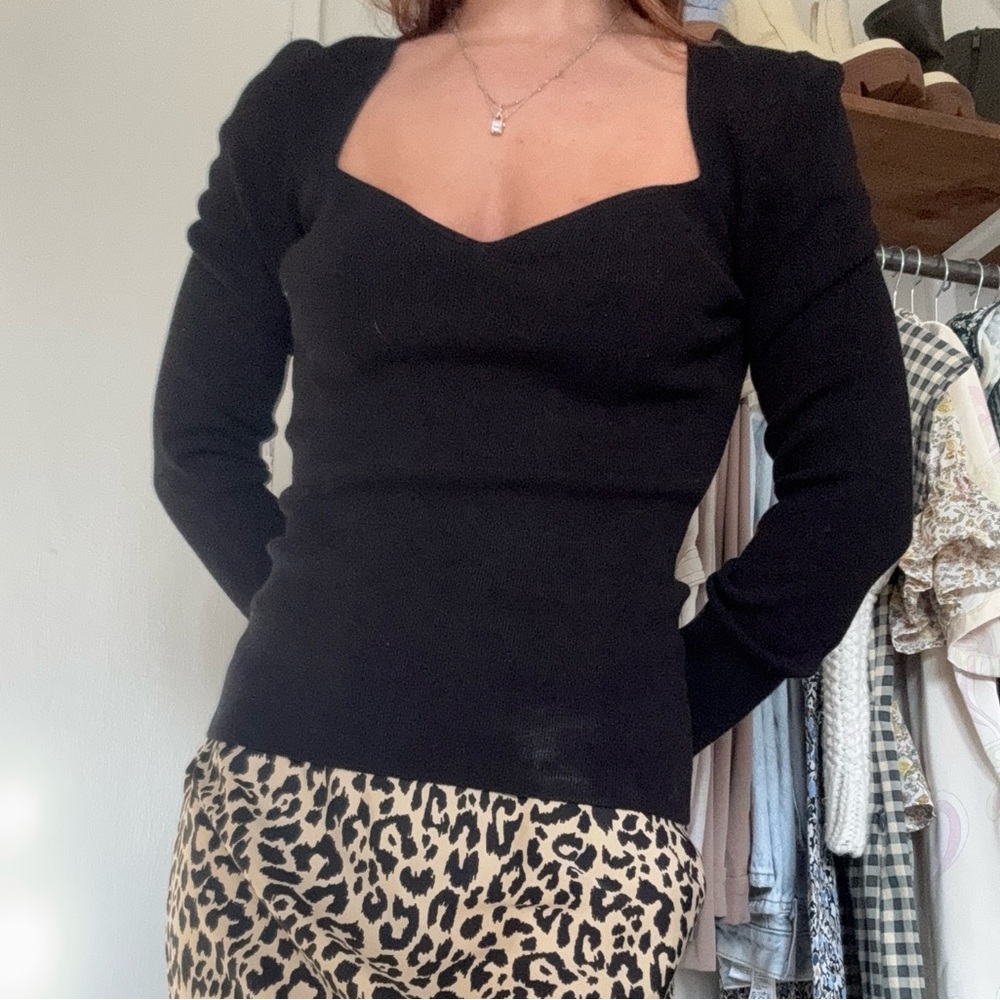 H&M Black Long Sleeve Top